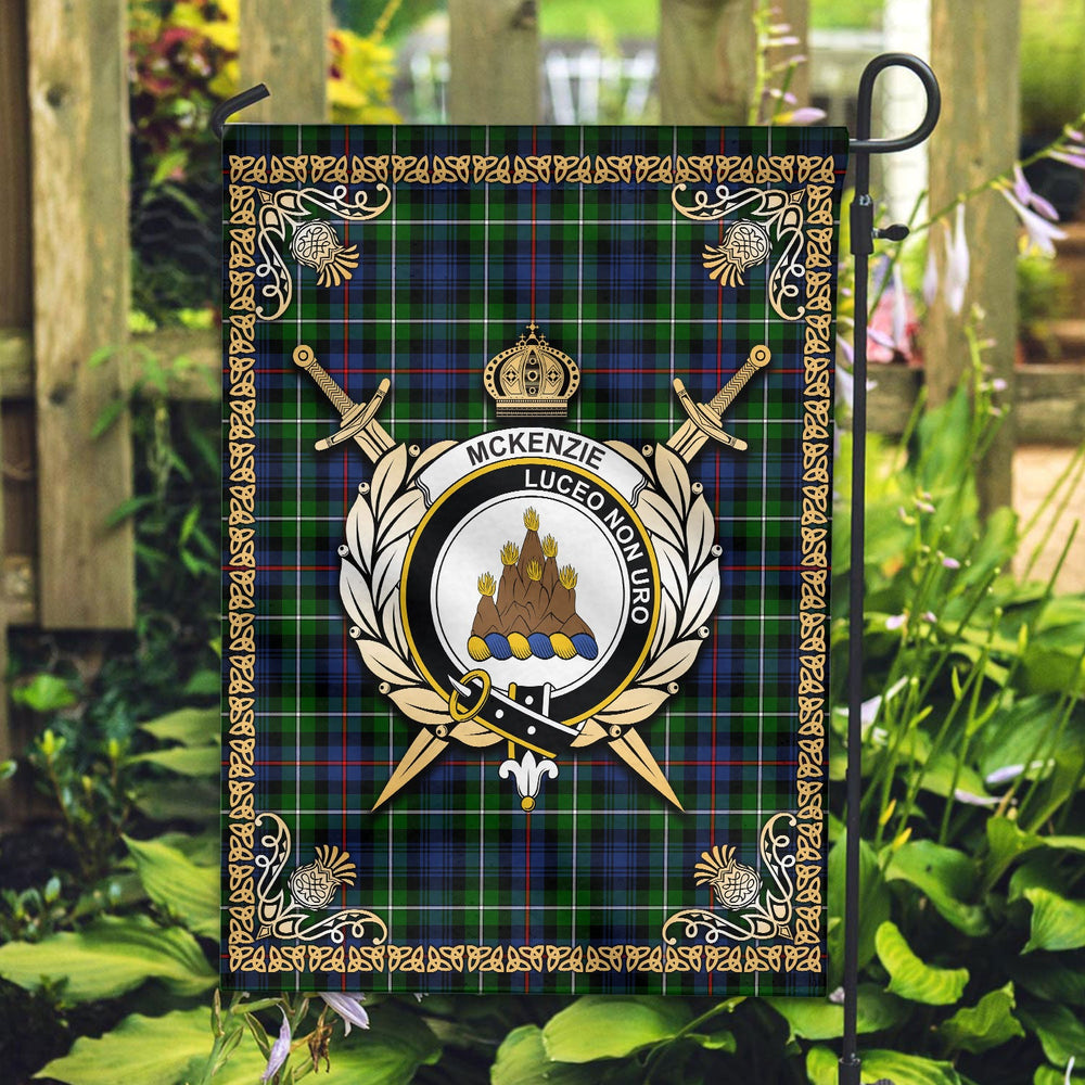 Clan McKenzie Tartan Crest Garden Flag - Celtic Thistle SI89 Clan Garden Tartan Today