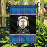 Clan Mercer Modern Tartan Crest Garden Flag - Welcome KM85 Clan Mercer Tartan Today