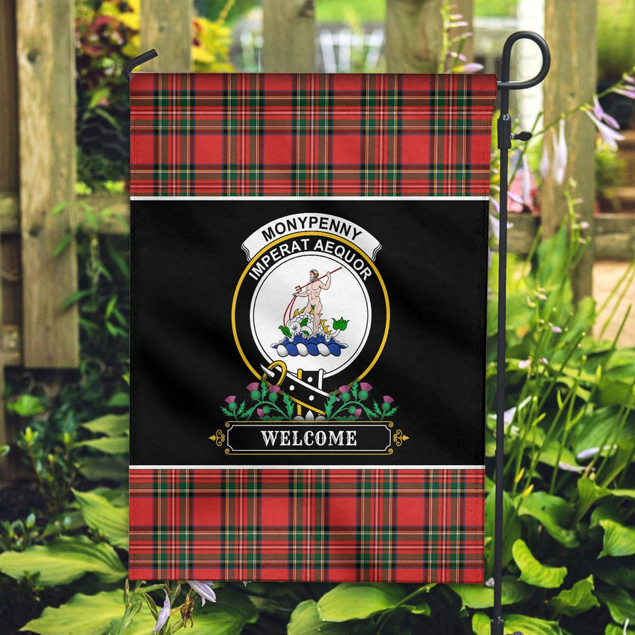 Clan Monypenny Tartan Crest Garden Flag