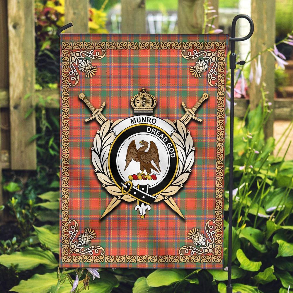 Clan Munro Ancient Tartan Crest Garden Flag - Celtic Thistle KG91 Clan Munro Tartan Today