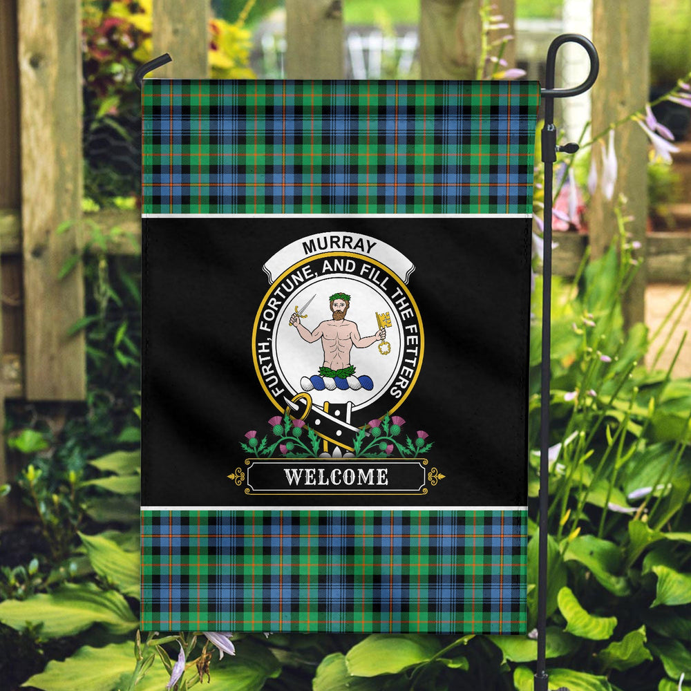 Clan Murray of Atholl Ancient Tartan Crest Garden Flag - Welcome OX60 Clan Murray Tartan Today