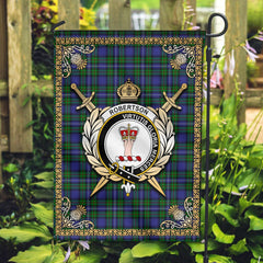 Clan Robertson Hunting Modern Tartan Crest Garden Flag - Celtic Thistle LB54 Clan Robertson Tartan Today