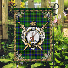 Clan Rollo Modern Tartan Crest Garden Flag - Celtic Thistle CM10 Clan Rollo Tartan Today