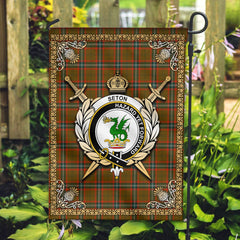Clan Seton Hunting Modern Tartan Crest Garden Flag - Celtic Thistle JD73 Clan Seton Tartan Today