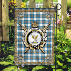 Clan Stewart Muted Blue Tartan Crest Garden Flag - Celtic Thistle MC37 Clan Stewart Tartan Today