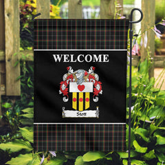 Clan Stott Tartan Crest Black Garden Flag IB40 Clan Garden Tartan Today