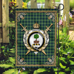 Clan Swinton Tartan Crest Garden Flag - Celtic Thistle VQ54 Clan Swinton Tartan Today