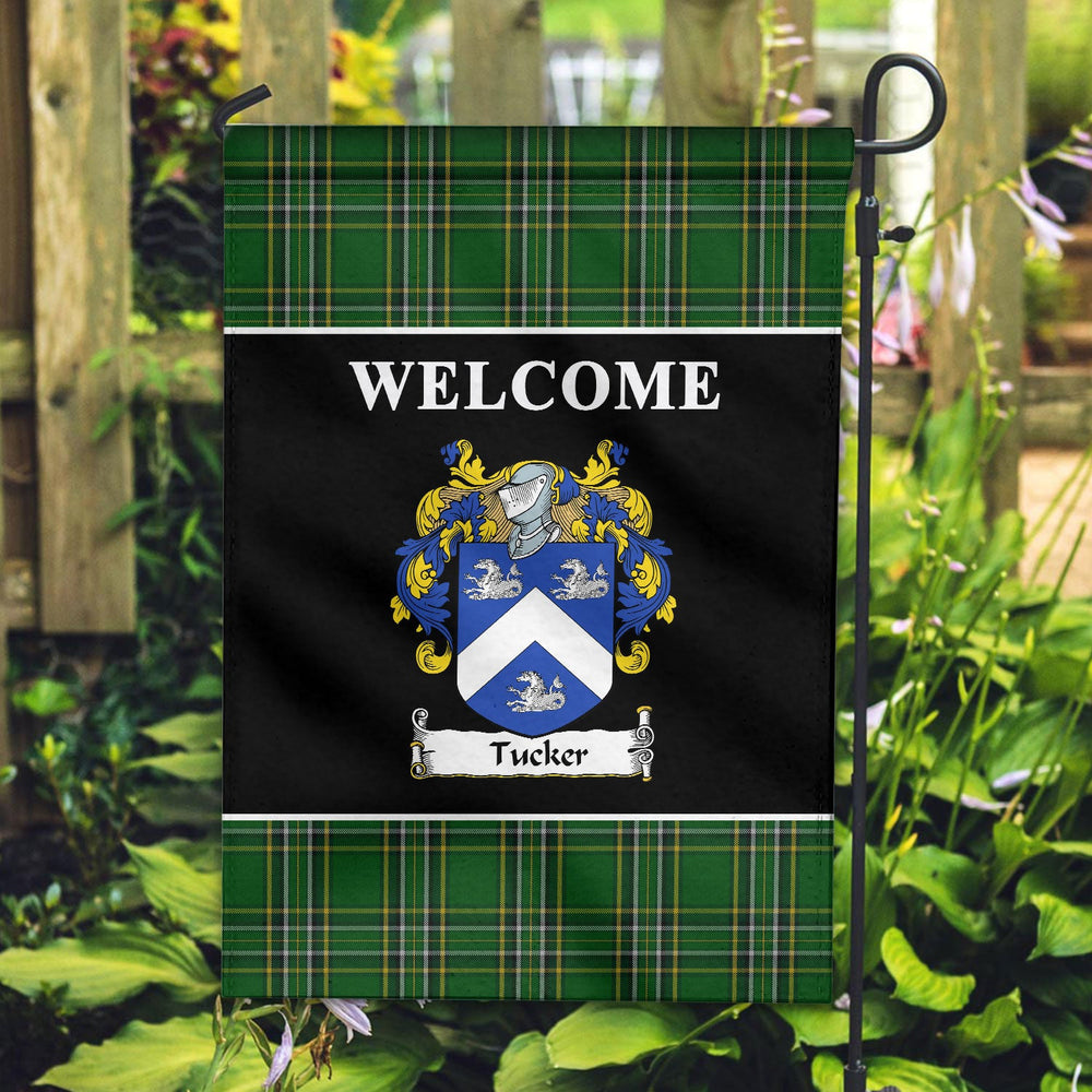 Clan Tucker Tartan Crest Black Garden Flag IS44 Clan Garden Tartan Today