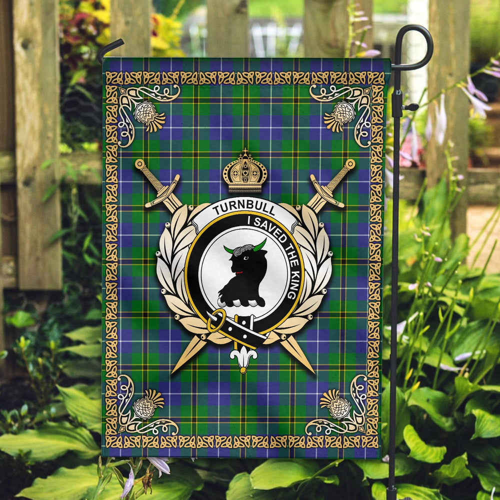Clan Turnbull Hunting Tartan Crest Garden Flag - Celtic Thistle KN35 Clan Turnbull Tartan Today