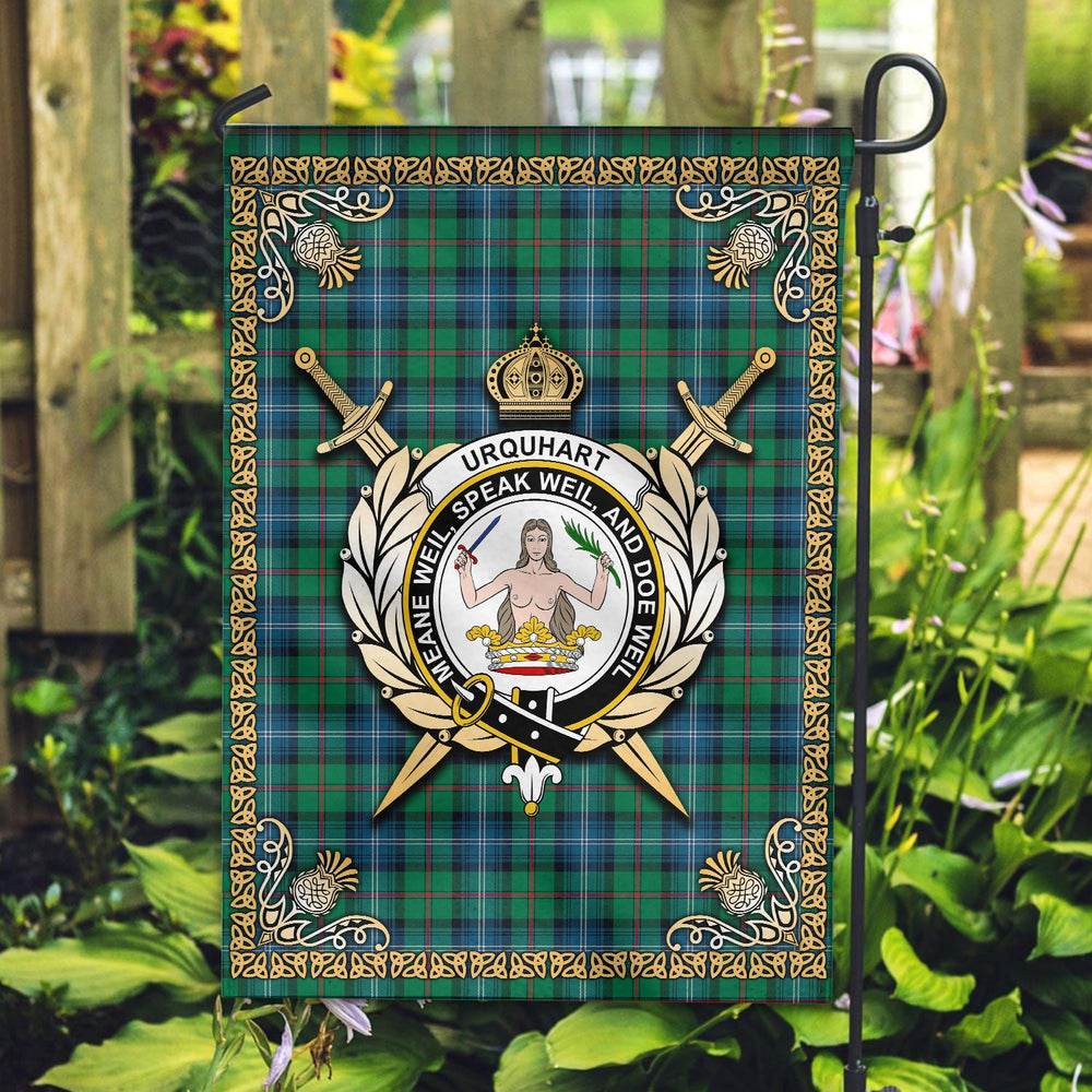 Clan Urquhart Ancient Tartan Crest Garden Flag - Celtic Thistle PQ94 Clan Urquhart Tartan Today