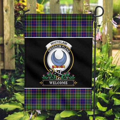 Clan Whitelaw Tartan Crest Garden Flag - Welcome