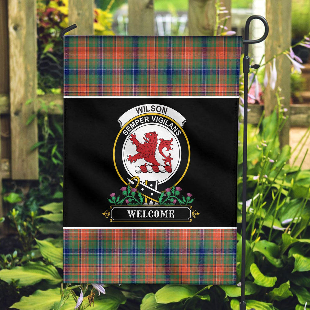 Clan Wilson Ancient Tartan Crest Garden Flag - Welcome MJ24 Clan Wilson Tartan Today