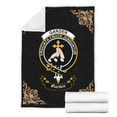 Clan Garden (or Gardyne) Crest Tartan Premium Blanket Black WD91 Clan Hall Tartan Today