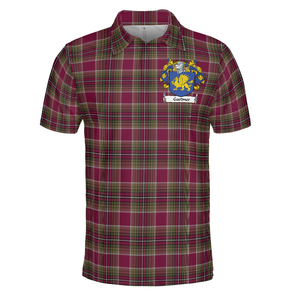 Clan Gardner Tartan Crest Polo Shirt YG35 Gardner Tartan Tartan Tartan Polo