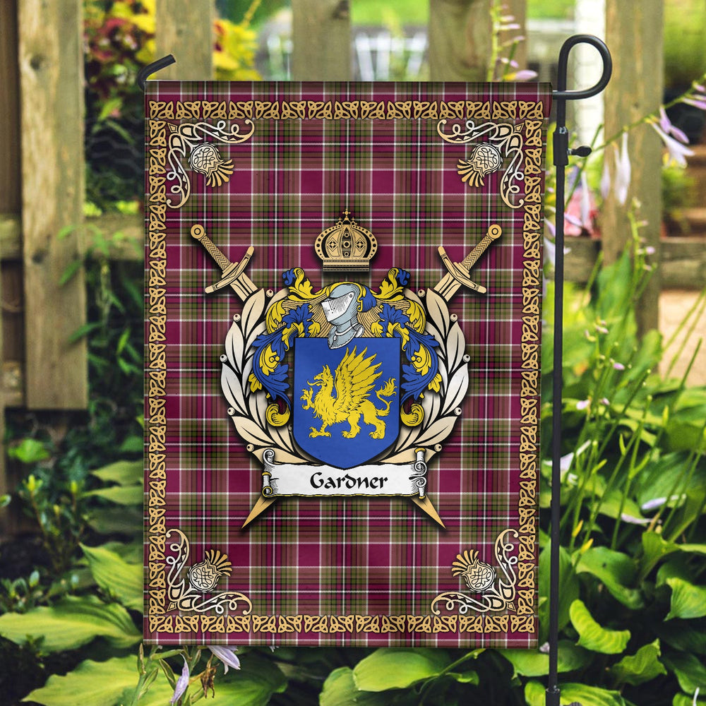 Clan Gardner Tartan Crest Garden Flag - Celtic Thistle QI73 Clan Garden Tartan Today