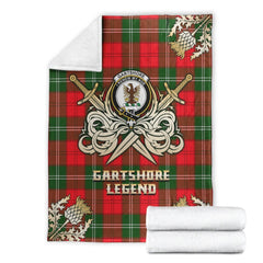 Clan Gartshore Tartan Gold Courage Symbol Blanket MA75 Clan Gartshore Tartan Today