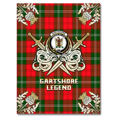 Clan Gartshore Tartan Gold Courage Symbol Blanket MA75 Clan Gartshore Tartan Today