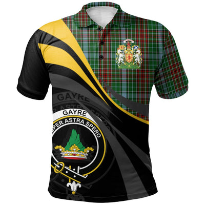 Clan Gayre Tartan Polo Shirt - Royal Coat Of Arms Style