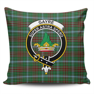 Clan Gayre Tartan Crest Pillow Cover