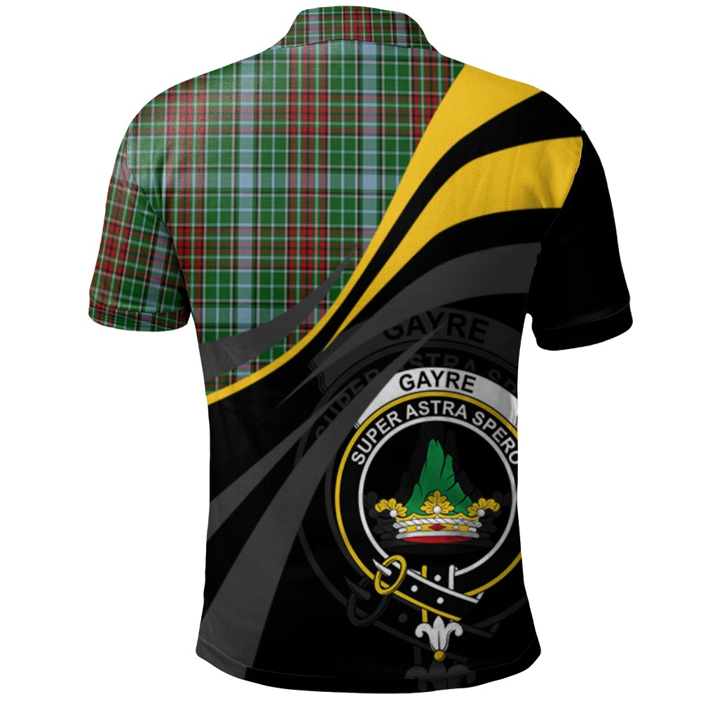 Clan Gayre Tartan Polo Shirt - Royal Coat Of Arms Style HL72 Gayre Tartan Tartan Polo
