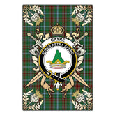 Clan Gayre Tartan Crest Black Garden Flag - Gold Thistle DZ74 Clan Gayre Tartan Today