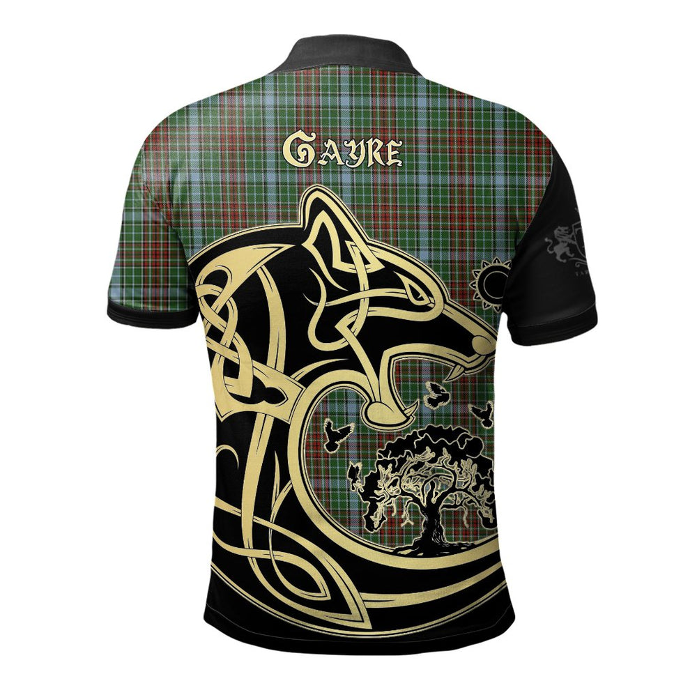 Clan Gayre Tartan Polo Shirt Viking Wolf TP89 Gayre Tartan Tartan Polo