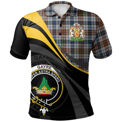 Clan Gayre Arisaidh Tartan Polo Shirt - Royal Coat Of Arms Style