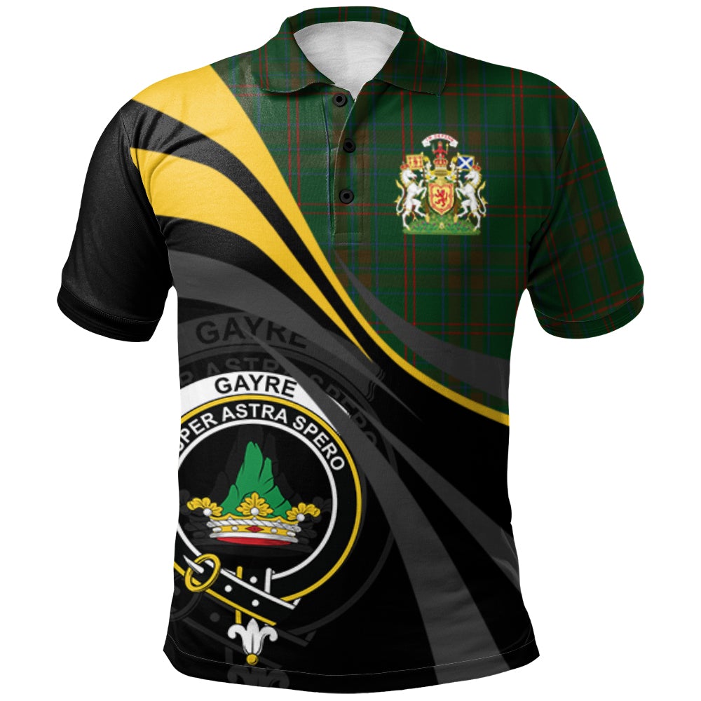 Clan Gayre Bodyguard 01 Tartan Polo Shirt - Royal Coat Of Arms Style OC38 Gayre Bodyguard 01 Tartan Tartan Polo