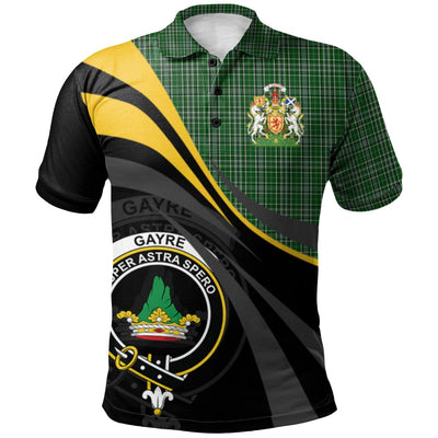 Clan Gayre Dress Tartan Polo Shirt - Royal Coat Of Arms Style