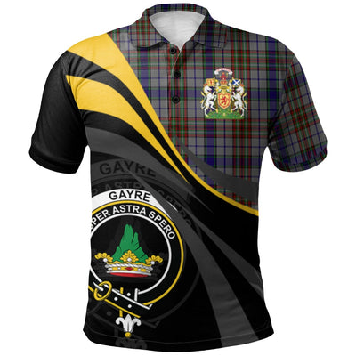 Clan Gayre Hunting Tartan Polo Shirt - Royal Coat Of Arms Style