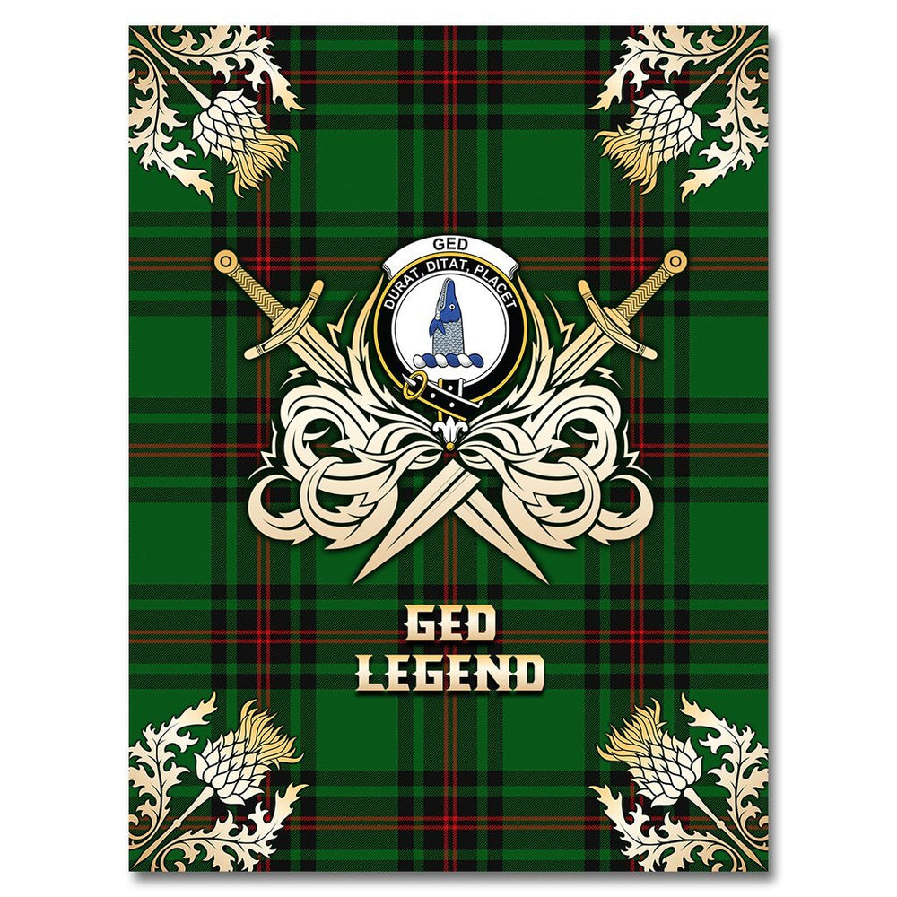 Clan Ged Tartan Gold Courage Symbol Blanket JP34 Clan Ged Tartan Today