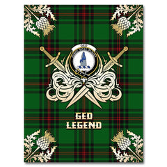 Clan Ged Tartan Gold Courage Symbol Blanket JP34 Clan Ged Tartan Today