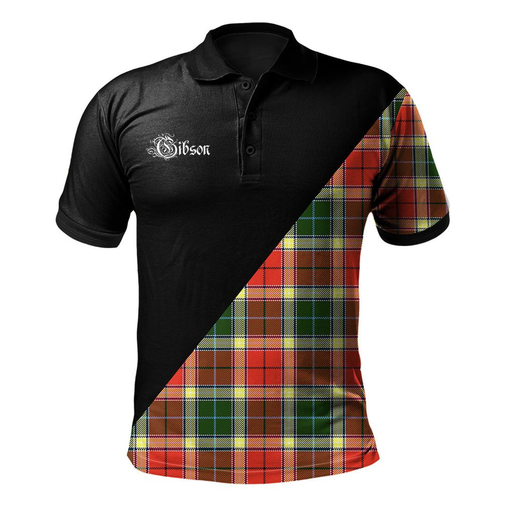 Clan Gibson Clan - Military Polo Shirt WN53 Gibson Tartan Tartan Polo