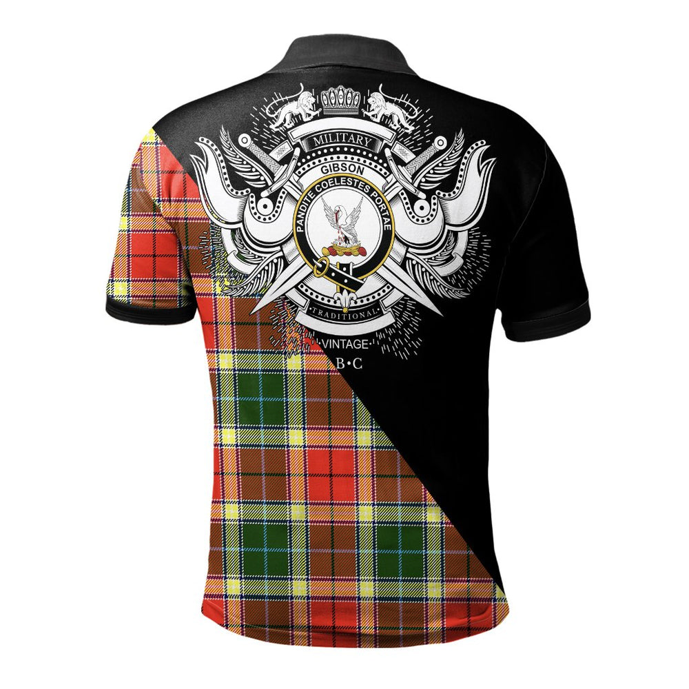 Clan Gibson Clan - Military Polo Shirt WN53 Gibson Tartan Tartan Polo