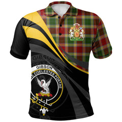 Clan Gibsone (Gibson - Gibbs) 01 Tartan Polo Shirt - Royal Coat Of Arms Style NQ39 Gibsone (Gibson - Gibbs) 01 Tartan Tartan Polo