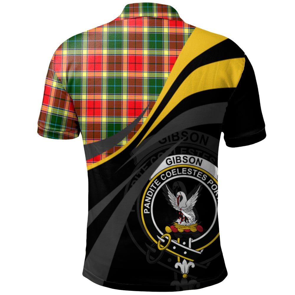 Clan Gibsone (Gibson - Gibbs) 02 Tartan Polo Shirt - Royal Coat Of Arms Style OZ85 Gibsone (Gibson - Gibbs) 02 Tartan Tartan Polo