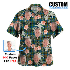 Clan Gillies Ancient Tartan Custom Face Hawaiian Shirt – Unisex Gift for Family Members, Summer Party WV88 Gillies Ancient Tartan Tartan Hawaii Shirt