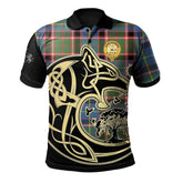 Clan Glass Tartan Polo Shirt Viking Wolf QM94 Glass Tartan Tartan Polo