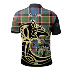 Clan Glass Tartan Polo Shirt Viking Wolf QM94 Glass Tartan Tartan Polo