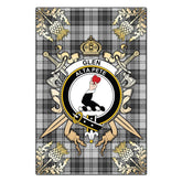 Clan Glen Tartan Crest Black Garden Flag - Gold Thistle YI97 Clan Glen Tartan Today