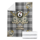 Clan Glen Tartan Gold Courage Symbol Blanket KB90 Clan Glen Tartan Today