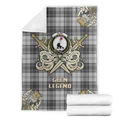 Clan Glen Tartan Gold Courage Symbol Blanket KB90 Clan Glen Tartan Today
