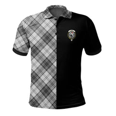 Clan Glen Tartan Polo Shirt Half of Me - Cross Style UQ28 Glen Tartan Tartan Polo