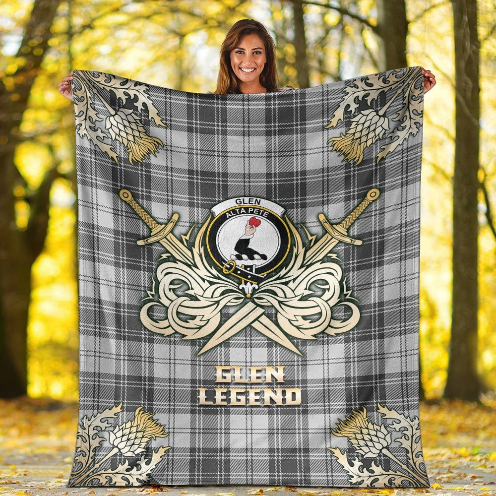 Clan Glen Tartan Gold Courage Symbol Blanket KB90 Clan Glen Tartan Today