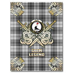 Clan Glen Tartan Gold Courage Symbol Blanket KB90 Clan Glen Tartan Today