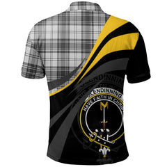 Clan Glendinning Tartan Polo Shirt - Royal Coat Of Arms Style FF18 Glendinning Tartan Tartan Polo