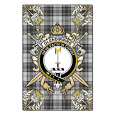 Clan Glendinning Tartan Crest Black Garden Flag - Gold Thistle QG77 Clan Glen Tartan Today