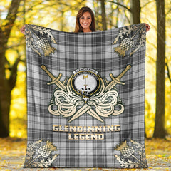 Clan Glendinning Tartan Gold Courage Symbol Blanket EO70 Clan Glen Tartan Today