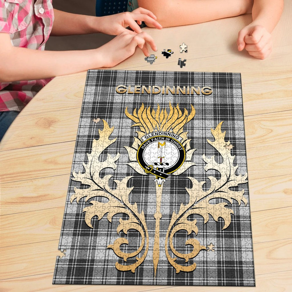 Clan Glendinning Tartan Crest Thistle Jigsaw Puzzles Gift For Family QJ34 Clan Glen Tartan Today