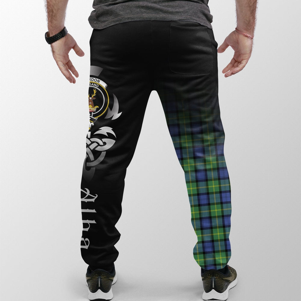 Clan Gordon Old Ancient Tartan Crest Jogger Sweatpants Alba Celtic Style DR88 Clan Gordon Tartan Today